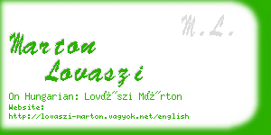marton lovaszi business card